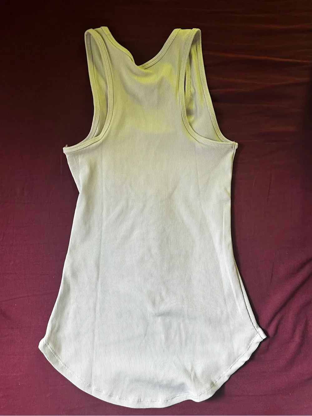 Under Armour Women’s Light Blue/Grey Ribbed Racerback Tank - Picture 3 of 4
